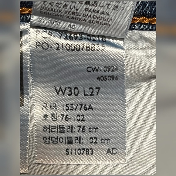 Levis Ribcage Straigth Ankle Jeans Style 726930218 Women’s Size -30x27 - Picture 9 of 13